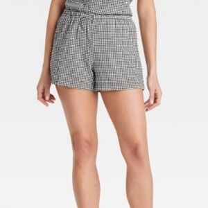 a new day  Black and White checkered Patterned Shorts x